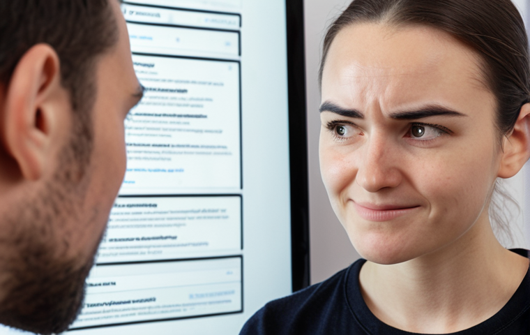 A product designer intently observing a user interacting with a digital product. The user's face subtly reveals frustration (furrowed brow) and eventual triumph (slight smile), contrasting with a generic survey form dimly in the background. Emphasize raw, unfiltered human emotion over quantitative data points, capturing the essence of genuine empathy in product development.